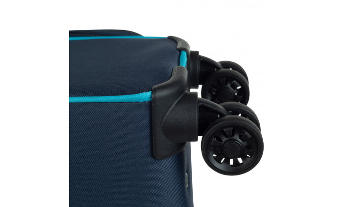 6 סט 3 מזוודות סוויס SWISS עם גלגלי סיליקון - צבע כחול