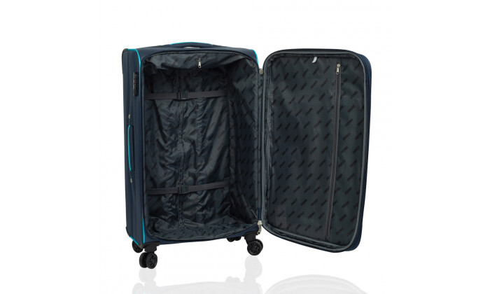 7 סט 3 מזוודות סוויס SWISS עם גלגלי סיליקון - צבע כחול