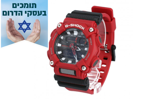 3 שעון דיגיטלי קסיו CASIO דגם G-Shock בצבע אדום