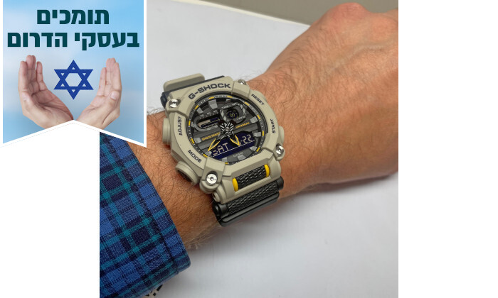 4 שעון דיגיטלי קסיו CASIO דגם G-Shock בצבע אפור