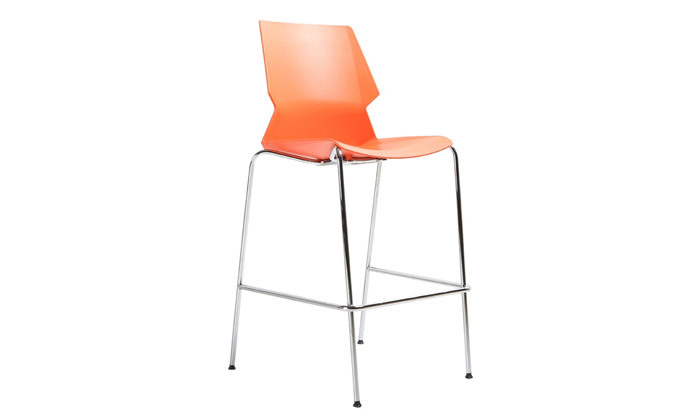 3 כיסא בר עם מושב פלסטיק דגם מריוס - צבעים לבחירה