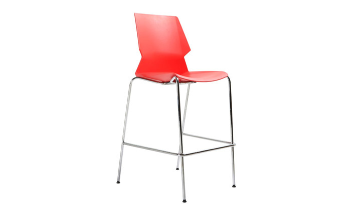 4 כיסא בר עם מושב פלסטיק דגם מריוס - צבעים לבחירה