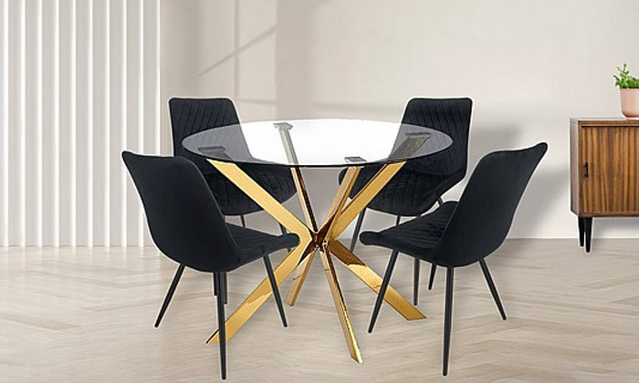 5 סט שולחן ו-4 כיסאות דגם SOSET - צבעים לבחירה