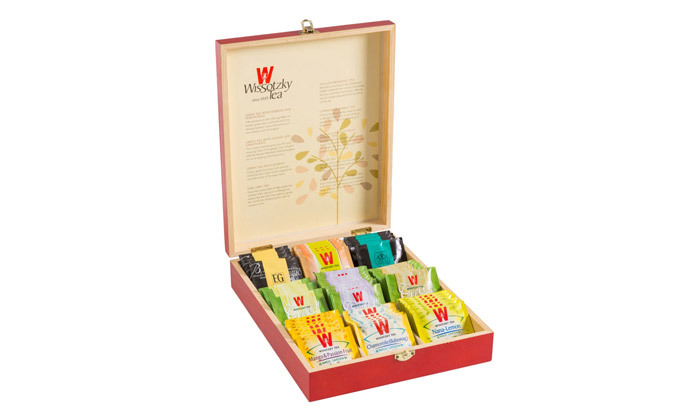 2 מארז 4 חבילות תה ויסוצקי בקופסת עץ - טעמים לבחירה