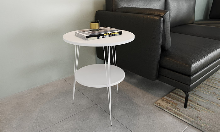 5 שולחן צד עגול RAZCO דגם ליל - צבעים לבחירה