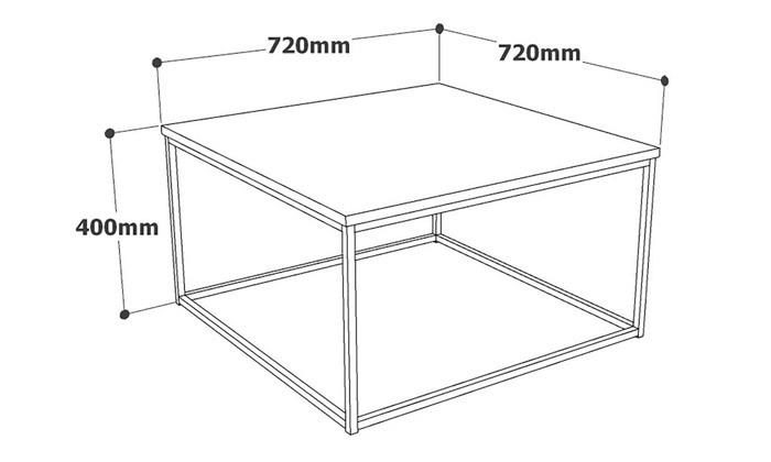 3 שולחן מרובע לסלון RAMOS דגם אביב