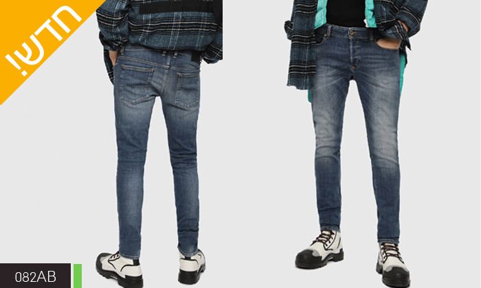 4 מכנסי ג'ינס ארוכים כחולים לגבר דיזל DIESEL - דגמים לבחירה