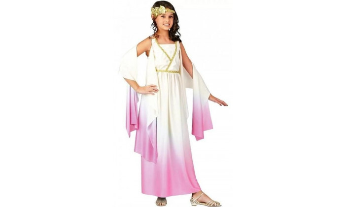 1 תחפושת נסיכת יוון לילדים - צבע ורוד