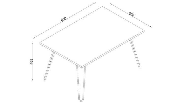 4 שולחן סלון דגם Deren - צבע אגוז