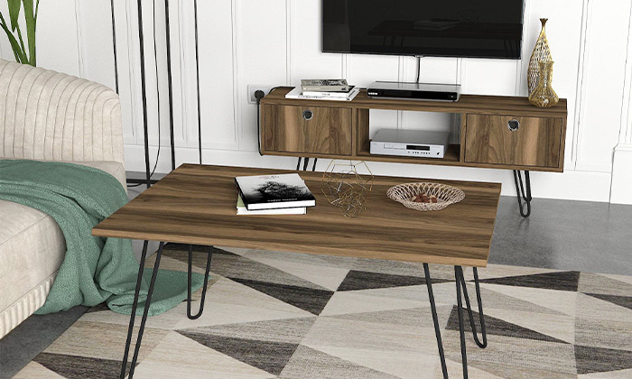4 סט שולחן סלון ומזנון טלוויזיה, דגם MODA