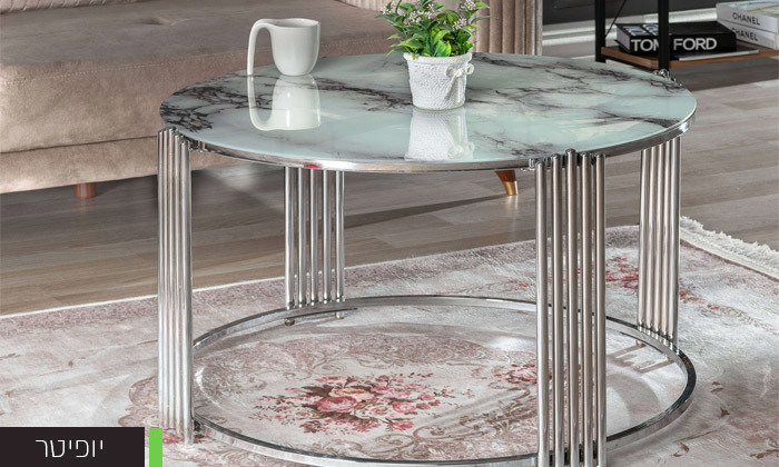 6 שולחן סלון עגול בקוטר 80 ס"מ - דגמים לבחירה