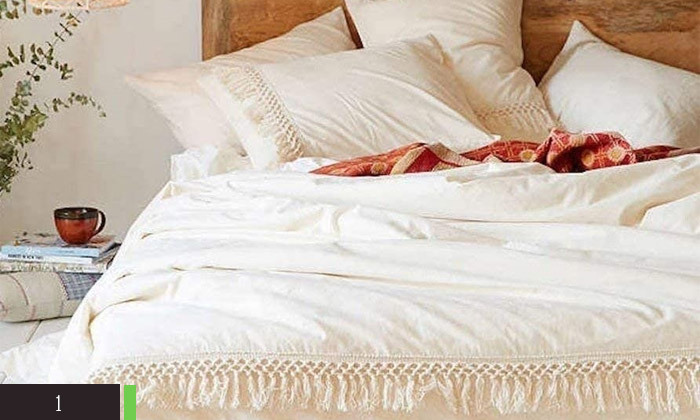 3 סט מצעים 100% כותנה למיטה זוגית WE HOME - דגמים לבחירה
