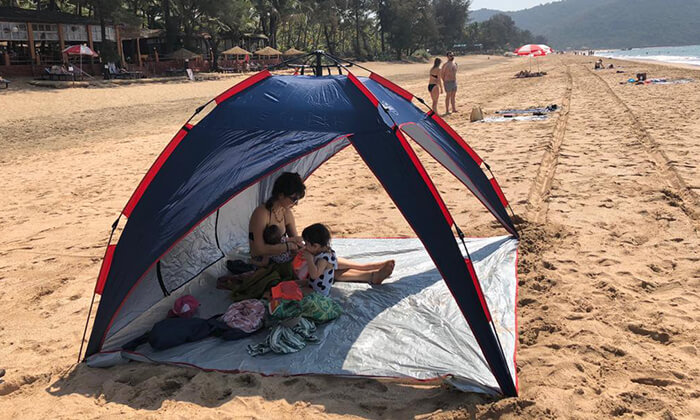 4 אוהל חוף משפחתי - משלוח חינם!