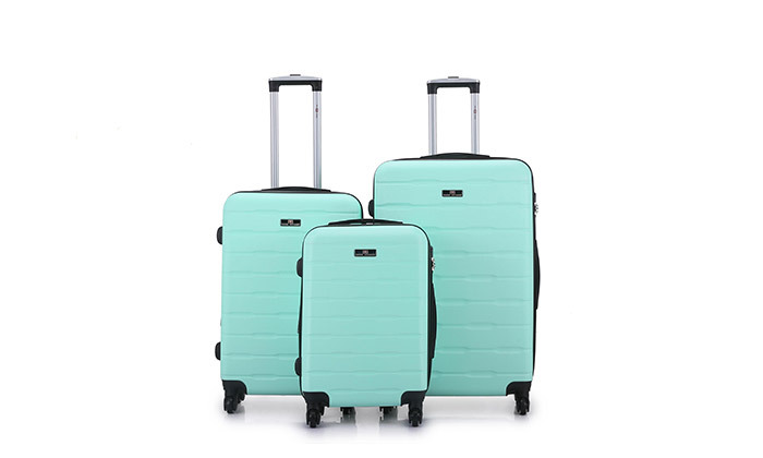 6 סט 3 מזוודות קשיחות 20, 24 ו-28 אינץ' SWISS ROMO - צבעים לבחירה
