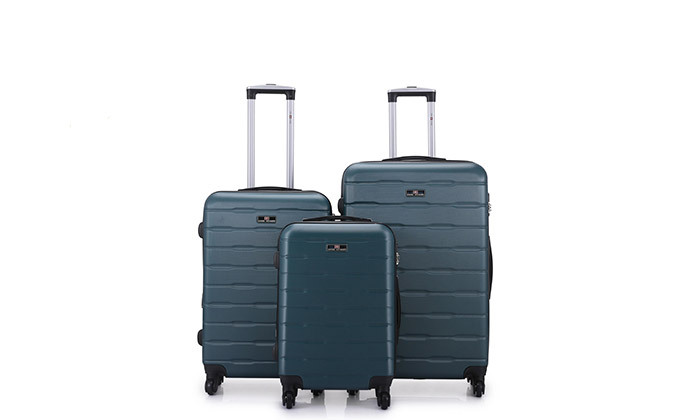 7 סט 3 מזוודות קשיחות 20, 24 ו-28 אינץ' SWISS ROMO - צבעים לבחירה
