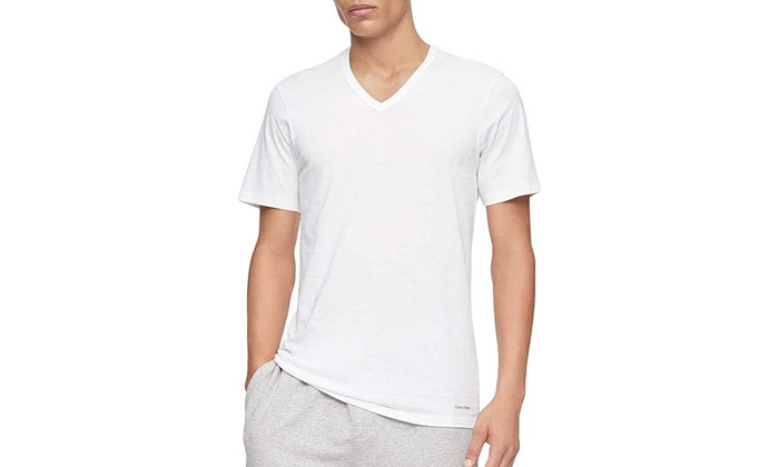 4 מארז 3 חולצות כותנה קצרות Calvin Klein - צבע ודגם לבחירה