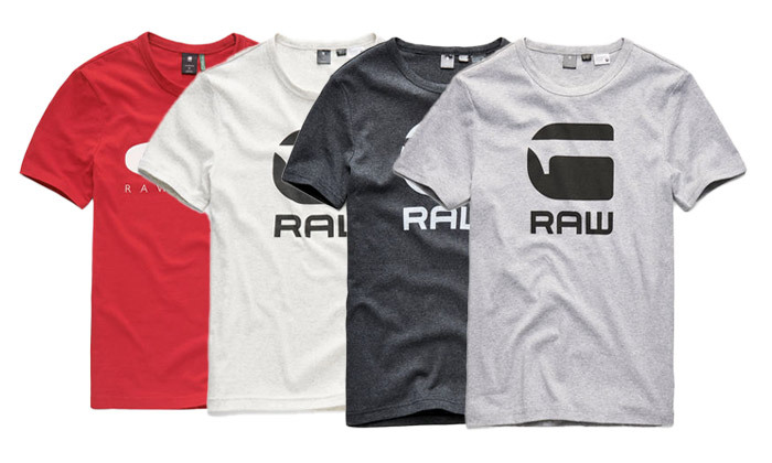 1 חולצת טי שירט G-STAR RAW לגברים - צבעים לבחירה