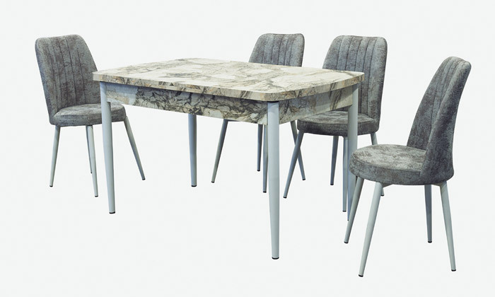 5 שולחן אוכל נפתח ו-4 כיסאות OR design דגם מיקונוס