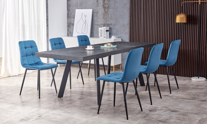 4 שולחן לפינת אוכל דגם אבניו ו-6 כיסאות דגם סנדרין Vitorio Divani
