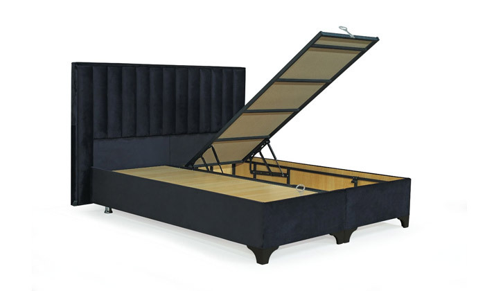 3 מיטה זוגית עם ארגז מצעים קשיח Vitorio Divani, דגם קונסטה