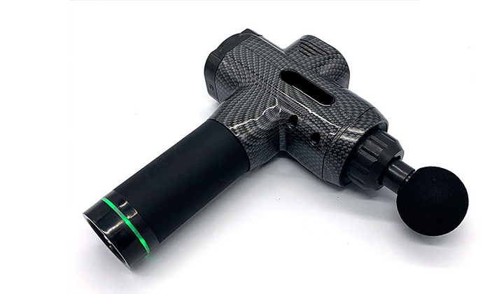 4 אקדח עיסוי Xenon דגם PRO בציפוי קרבון עם מסך מגע ונרתיק אחסון