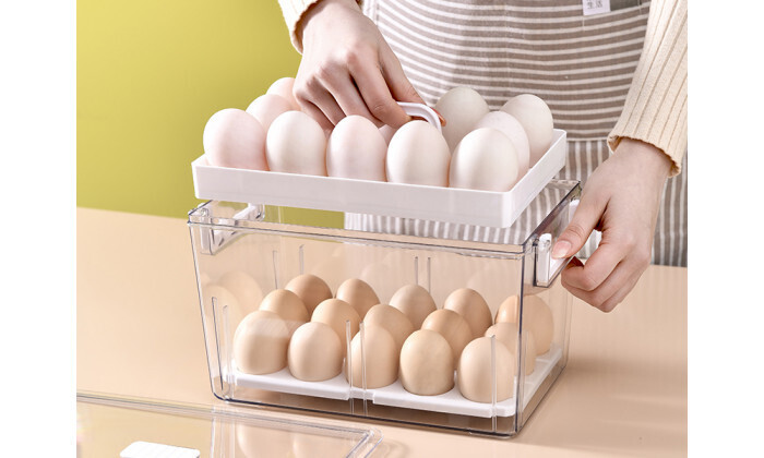 5 קופסת אחסון דו קומתית לביצים
