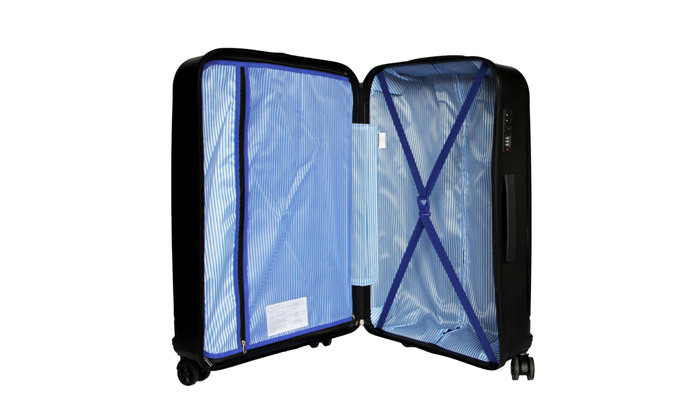 6 סט 3 מזוודות קשיחות 20, 26 ו-30 אינץ' SWISS ARIZONA, כולל תיק איפור מתנה