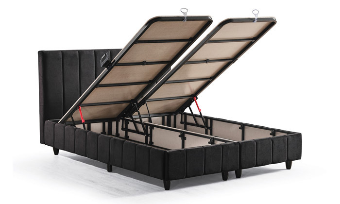 4 מיטה זוגית עם ארגז HOME DECOR דגם שרון - גודל לבחירה ואופציה למזרן