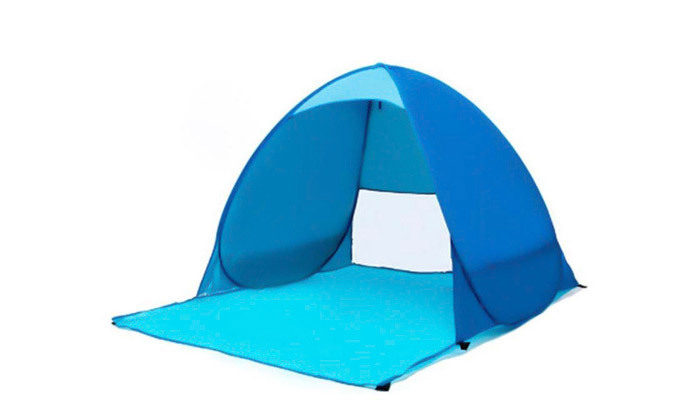 4 אוהל חוף מתקפל פתוח PLAYA - צבע כחול