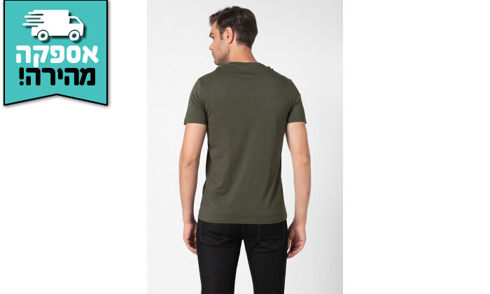 4 חולצת טישרט 100% כותנה לגברים ARMANI EXCHANGE - חאקי