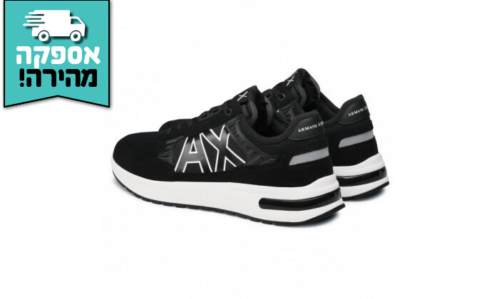 3 נעלי סניקרס לגברים ארמני Armani Exchange בצבע שחור