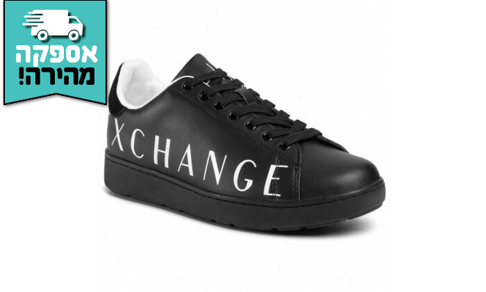 3 נעלי סניקרס לגברים ארמני Armani Exchange בצבע שחור