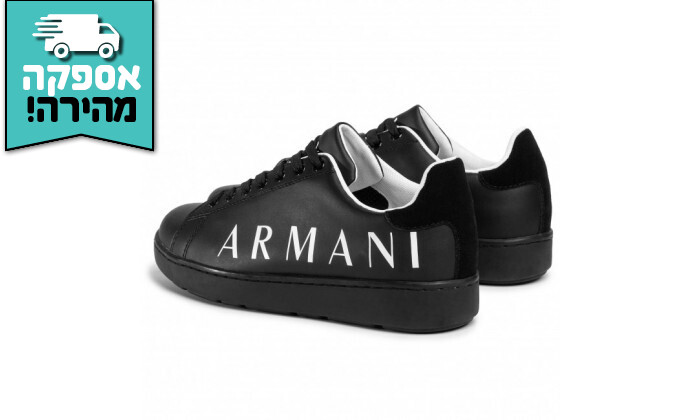 4 נעלי סניקרס לגברים ארמני Armani Exchange בצבע שחור
