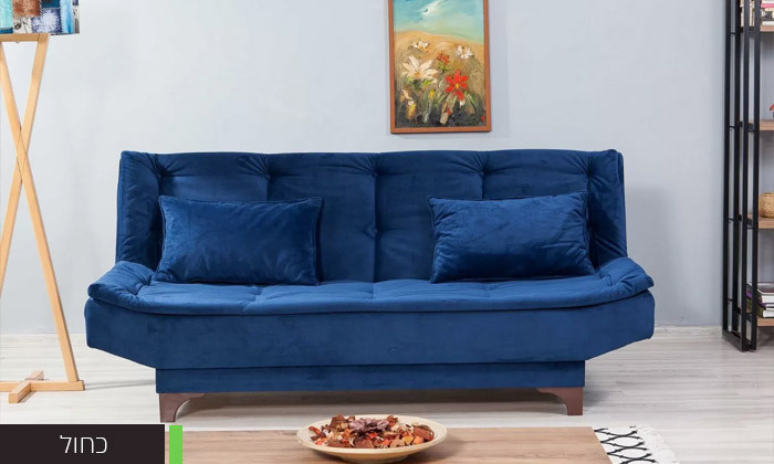 12 ספה תלת מושבית נפתחת למיטה דגם סנואו - צבעים לבחירה