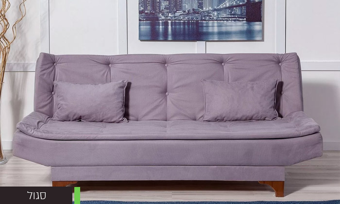 14 ספה תלת מושבית נפתחת למיטה דגם סנואו - צבעים לבחירה