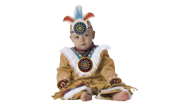 6 תחפושת לאבא ולתינוק: תלבושת אינדיאנים