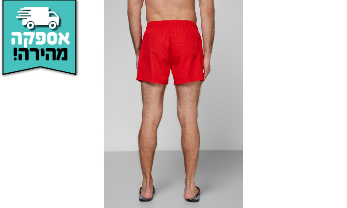 4 מכנסי בגד ים לגברים HUGO BOSS דגם Abas - אדום