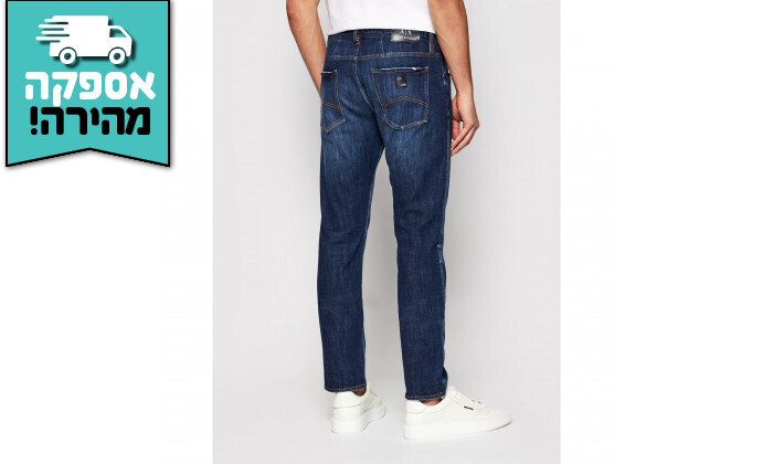 3 מכנסי ג'ינס לגברים ARMANI EXCHANGE מסדרת Slim Fit - כחול כהה