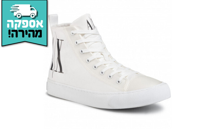 1 נעלי סניקרס לגברים ארמני Armani Exchange בצבע לבן