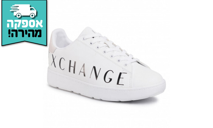 3 נעלי סניקרס לגברים ארמני Armani Exchange בצבע לבן