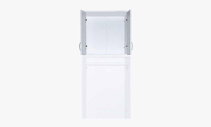 4 חלק עליון לארון 2 דלתות רהיטי יראון דגם 602E - צבע לבן
