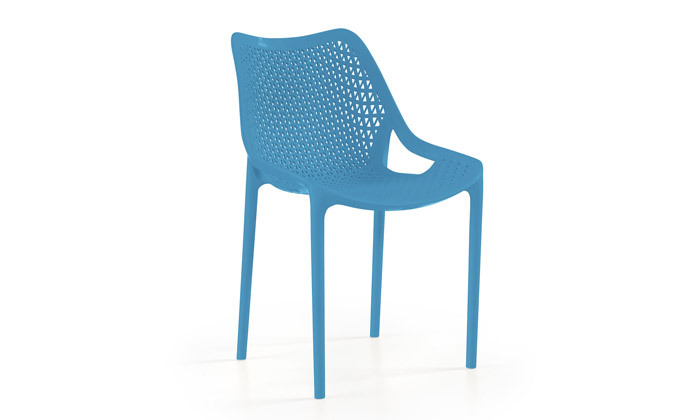 7 כיסא פלסטיק מעוצב עם ידיות H.KLEIN - צבעים לבחירה