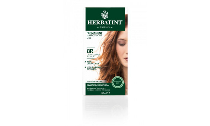 2 ערכת צבע לשיער הרבטינט בגוון 8R - נחושת בלונד בהיר