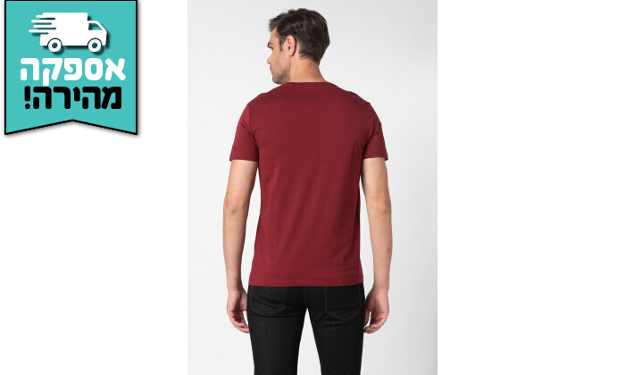 3 חולצת טישרט לגברים ARMANI EXCHANGE - צבע בורדו