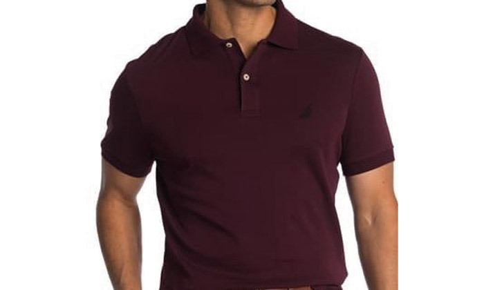 4 חולצת פולו 100% כותנה לגברים נאוטיקה NAUTICA - צבעים לבחירה