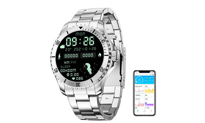 שעון חכם אטום למים LIXIN עם חיבור Bluetooth