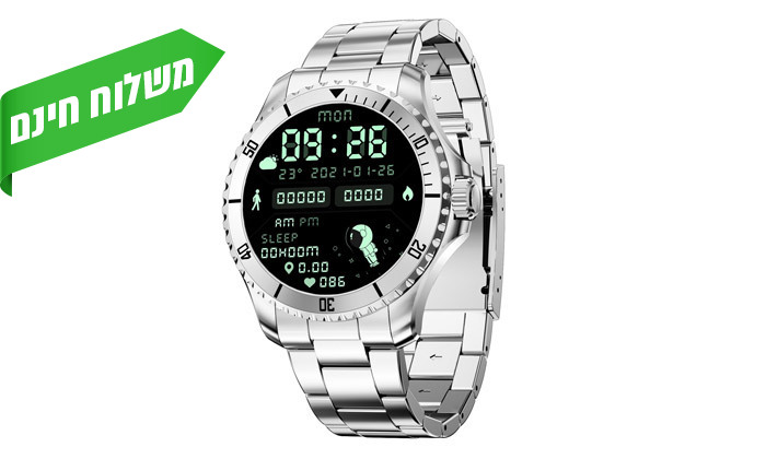 5 שעון חכם אטום למים LIXIN עם חיבור Bluetooth