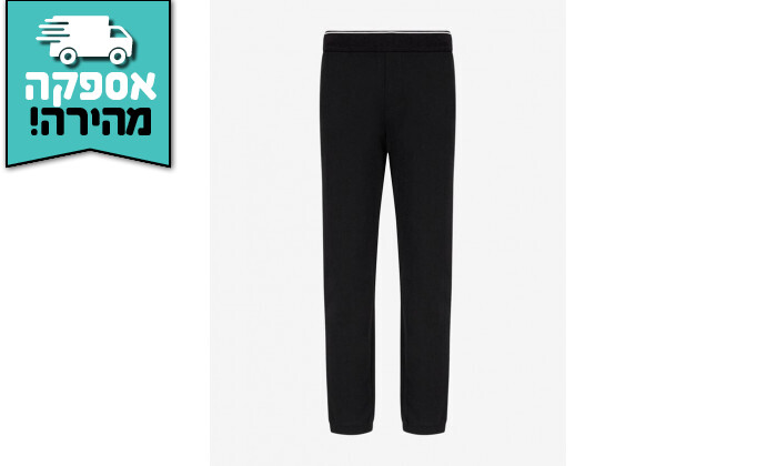 6 מכנסיים לגברים Armani Exchange דגם Jersey Fleece Swearpants בצבע שחור