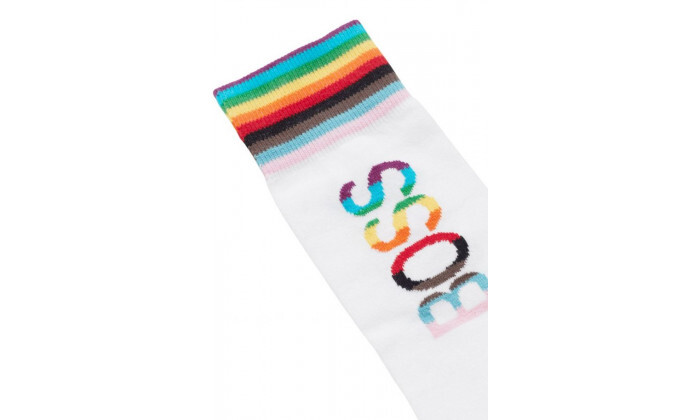 4 מארז 2 זוגות גרביים לגברים HUGO BOSS דגם Logo Socks - לבן
