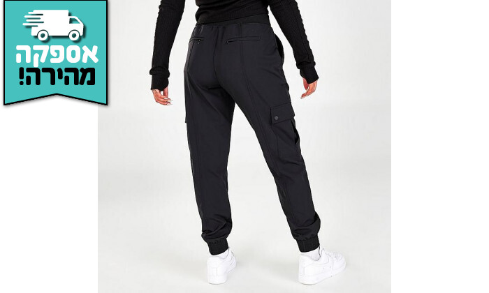 3 מכנסי טרנינג לנשים Tommy Hilfiger דגם CARGO JOGG בצבע שחור